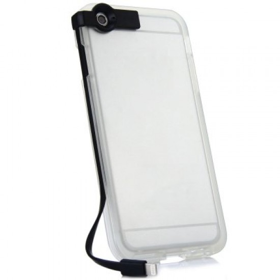 8 Pin USB Charger Cable Back Cover Case for iPhone 6 Plus - 5.5 inches